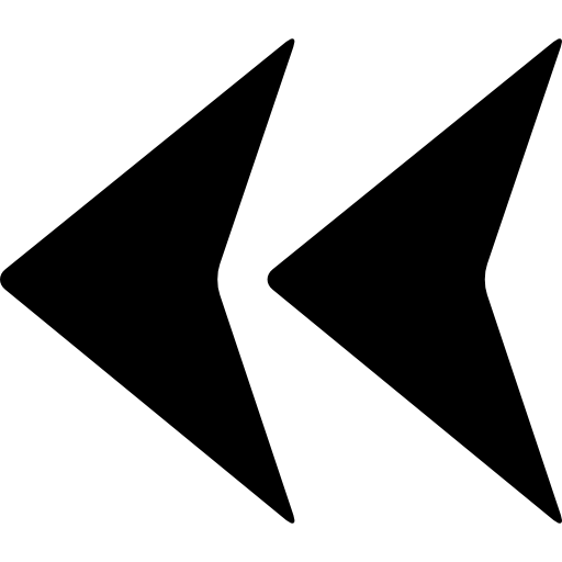 punta de flecha doble apuntando a la izquierda  icono