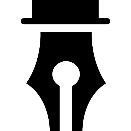 simbolo dell'interfaccia del punto della penna  icona