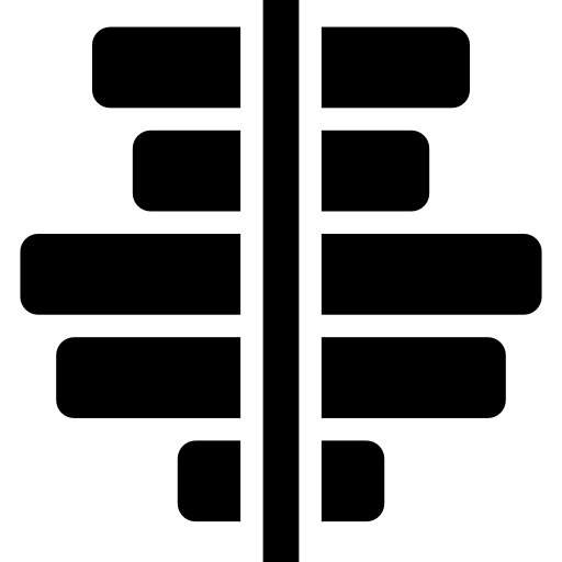 grafische horizontale balken  icoon