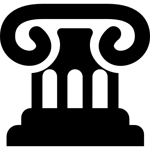 Law symbol of chapiter of a column Alfredo Hernandez Fill icon