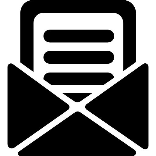 Envelope with a letter Alfredo Hernandez Fill icon