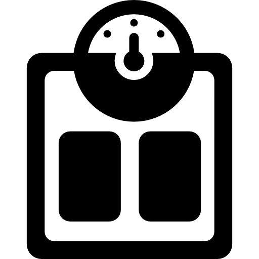 Scale tool to control body weight standing on it  icon