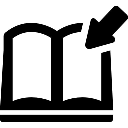 symbole de l'éducation en ligne des pages de livre ouvertes avec une flèche Alfredo Hernandez Fill Icône