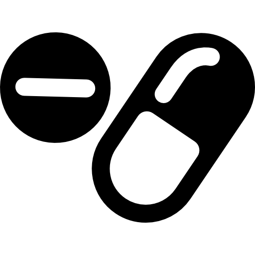 Drugs capsules and pills  icon