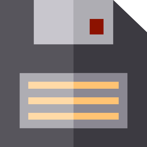 floppy disk Basic Straight Flat icoon