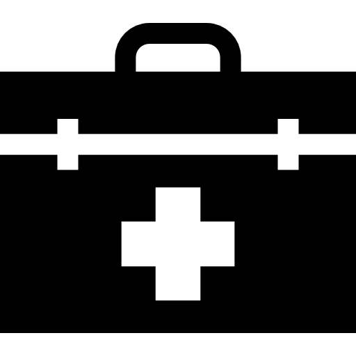 First aid kit Basic Straight Filled icon