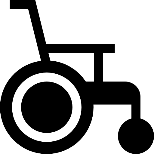 바퀴 달린 의자 Basic Straight Filled icon