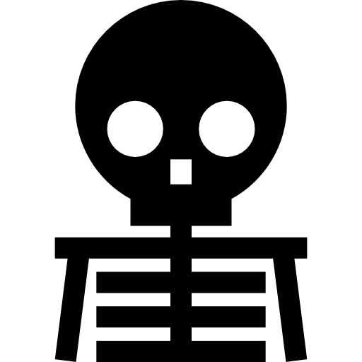 esqueleto Basic Straight Filled icono