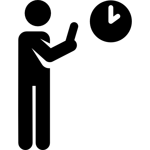 Arrival time Pictograms Fill icon
