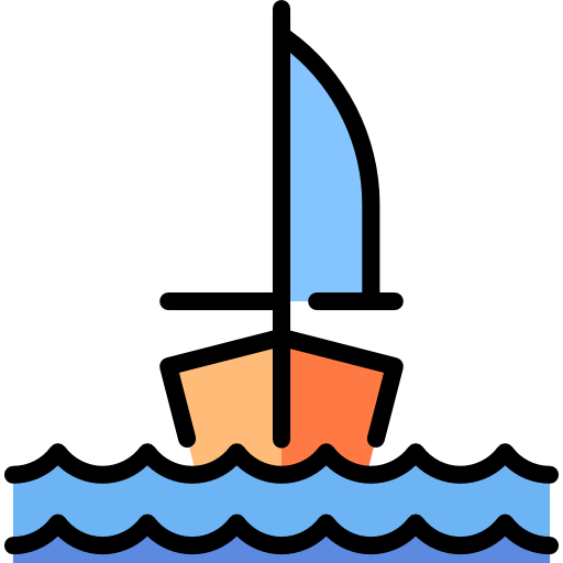 Парусная лодка Special Lineal color иконка