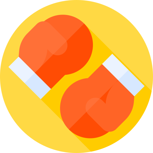 guante de boxeo Flat Circular Flat icono