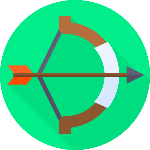 bogenschießen Flat Circular Flat icon
