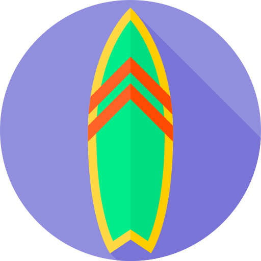 surfen Flat Circular Flat icon