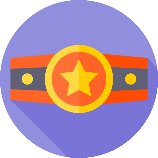 champion gürtel Flat Circular Flat icon