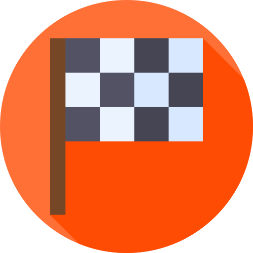 Финишный флаг Flat Circular Flat иконка