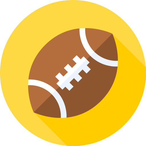 futbol amerykański Flat Circular Flat ikona