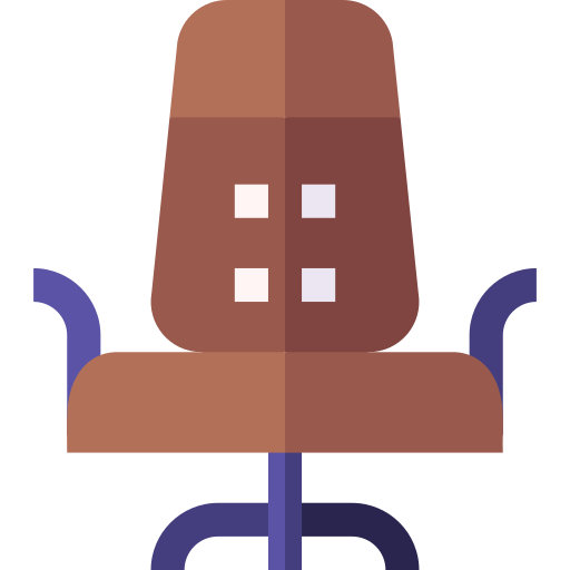 cadeira de escritório Basic Straight Flat Ícone