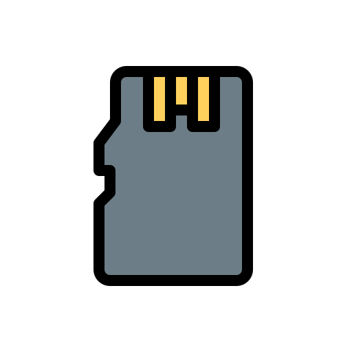 Sd card Generic Outline Color icon