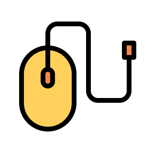 mysz komputerowa Generic Outline Color ikona