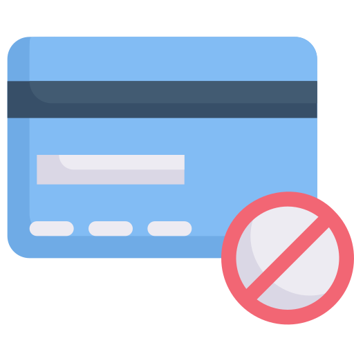 No credit card Generic Flat icon