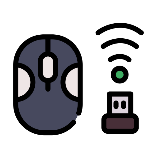 ratón inalambrico Generic Outline Color icono