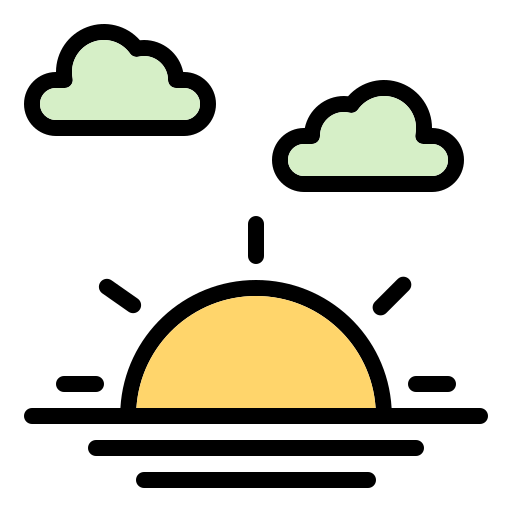 해돋이 Generic Outline Color icon
