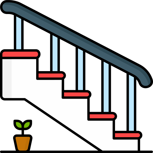 Stairs Generic Outline Color icon