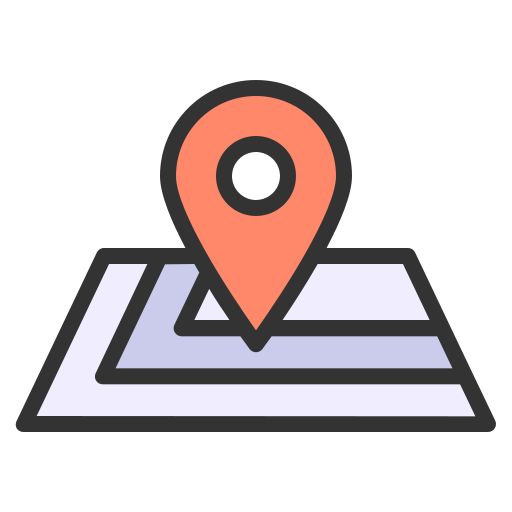 marcador de ubicación Generic Outline Color icono