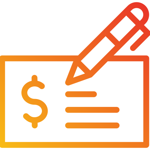 chèque bancaire Generic Gradient Icône