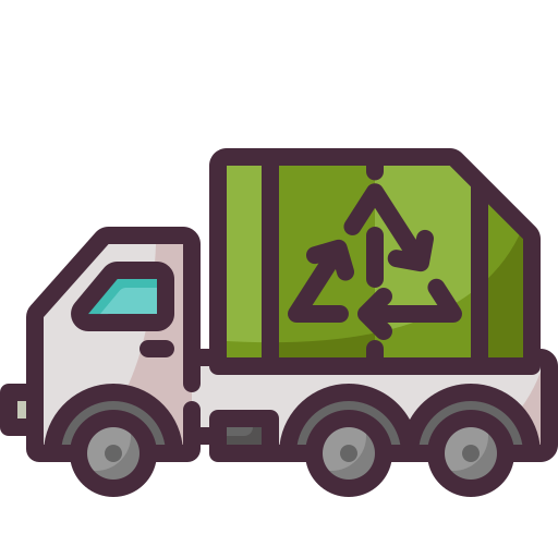 ciężarówka do recyklingu Generic Outline Color ikona