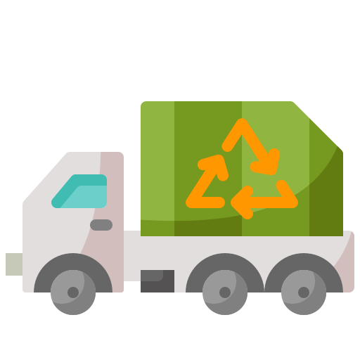 recycling vrachtwagen Generic Flat icoon
