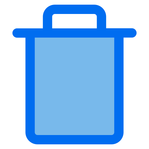 cestino dei rifiuti Generic Blue icona