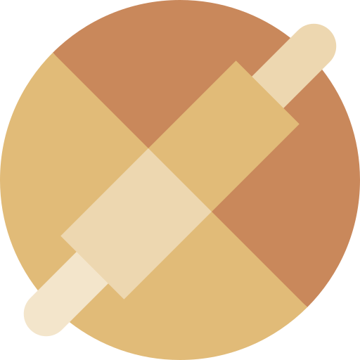 Rolling pin Basic Straight Flat icon