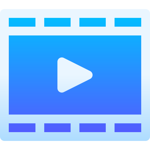 reproductor de video Basic Gradient Gradient icono