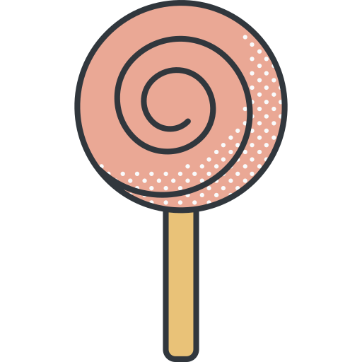 사탕 과자 Detailed Offset Lineal color icon