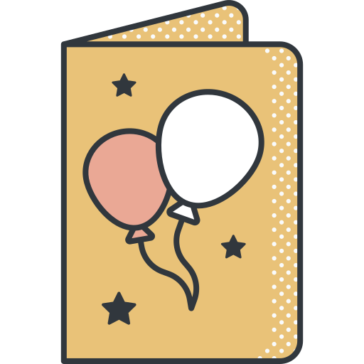 Greeting card Detailed Offset Lineal color icon