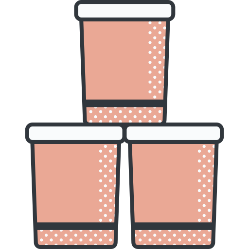 Plastic cup Detailed Offset Lineal color icon