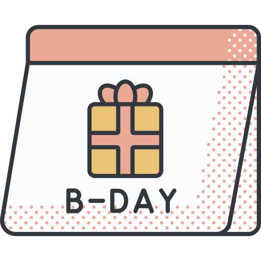 urodziny Detailed Offset Lineal color ikona