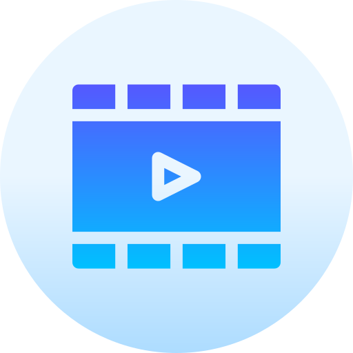 reproductor de video Basic Gradient Circular icono