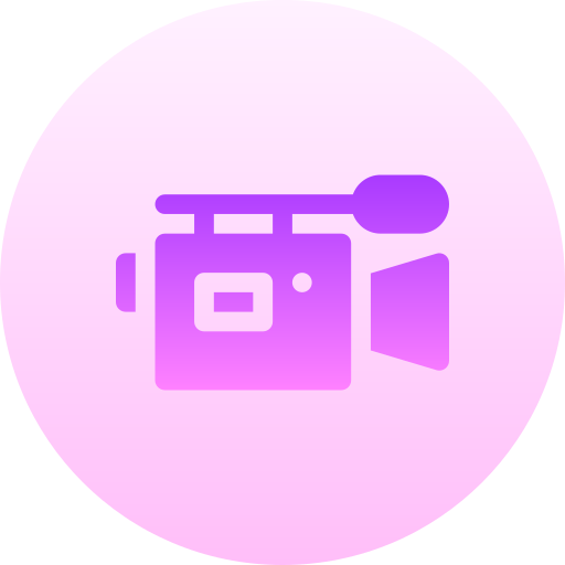 caméra vidéo Basic Gradient Circular Icône