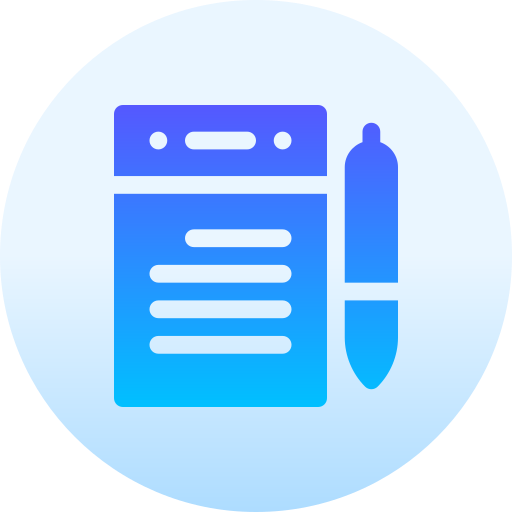 Notepad Basic Gradient Circular icon