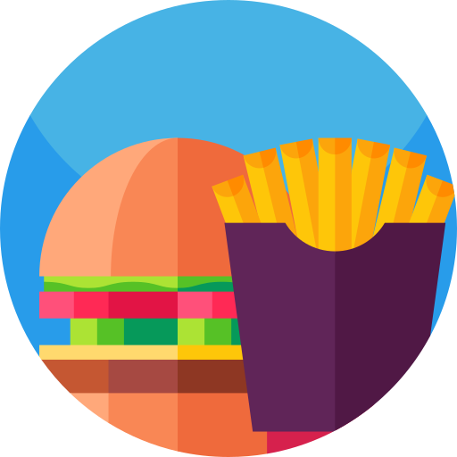 fast food Geometric Flat Circular Flat Icône