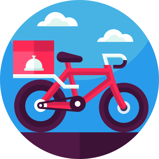 Велосипед доставки Geometric Flat Circular Flat иконка
