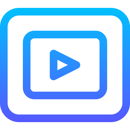 youtube Basic Gradient Lineal color ikona