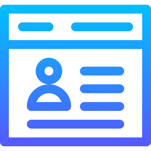 Profile Basic Gradient Lineal color icon