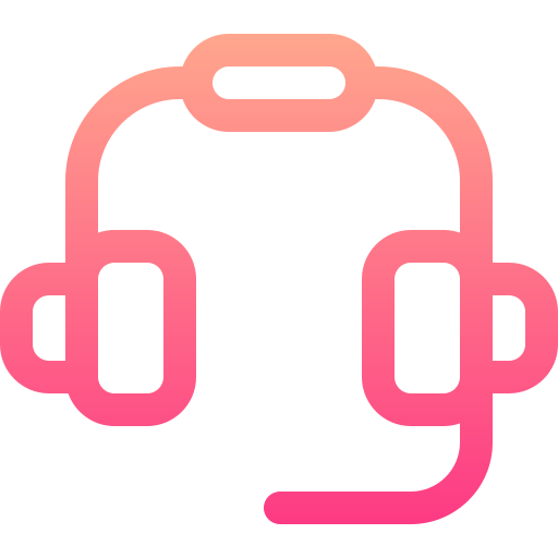 headset Basic Gradient Lineal color icon