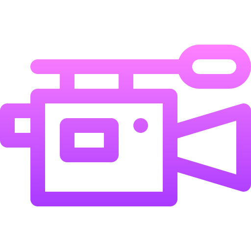 kamera wideo Basic Gradient Lineal color ikona
