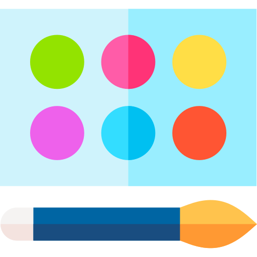 Watercolors Basic Straight Flat icon