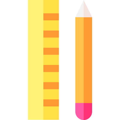 règle Basic Straight Flat Icône