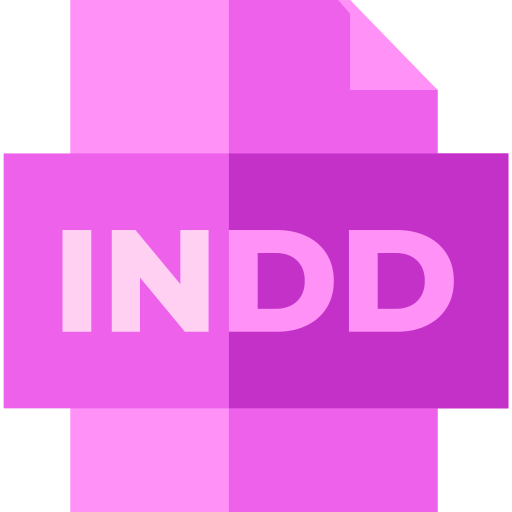 indd-datei Basic Straight Flat icon